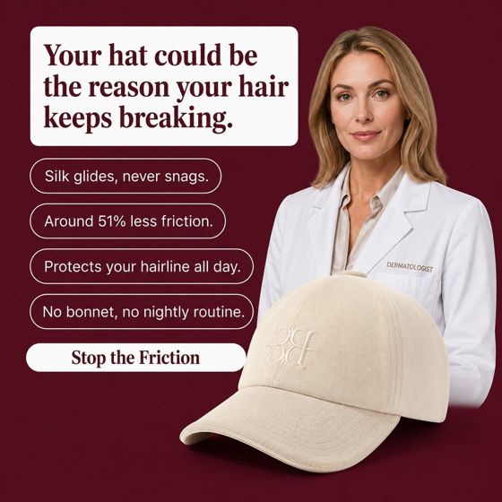 Static ad for Bollide (haircare, silk-lined hats)
