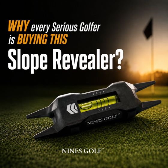 Static ad for Nines Golf (golf equipment, slope reader)