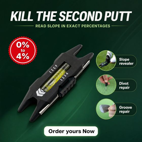 Static ad for Nines Golf (golf equipment, slope reader)