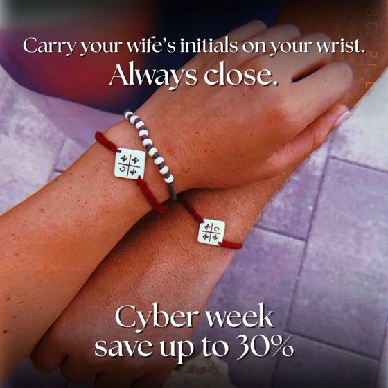 Static ad for Wanderer (jewellery, custom coordinates bracelets)